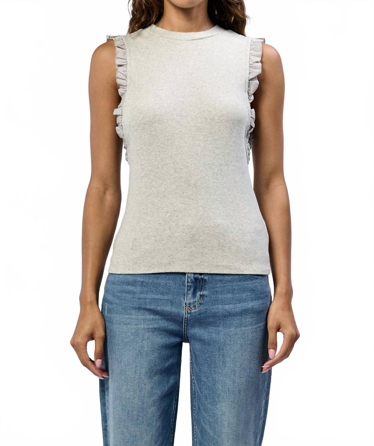 

Бриджит Топ с рюшами в ворсовом сером DEAR JOHN DENIM, серый