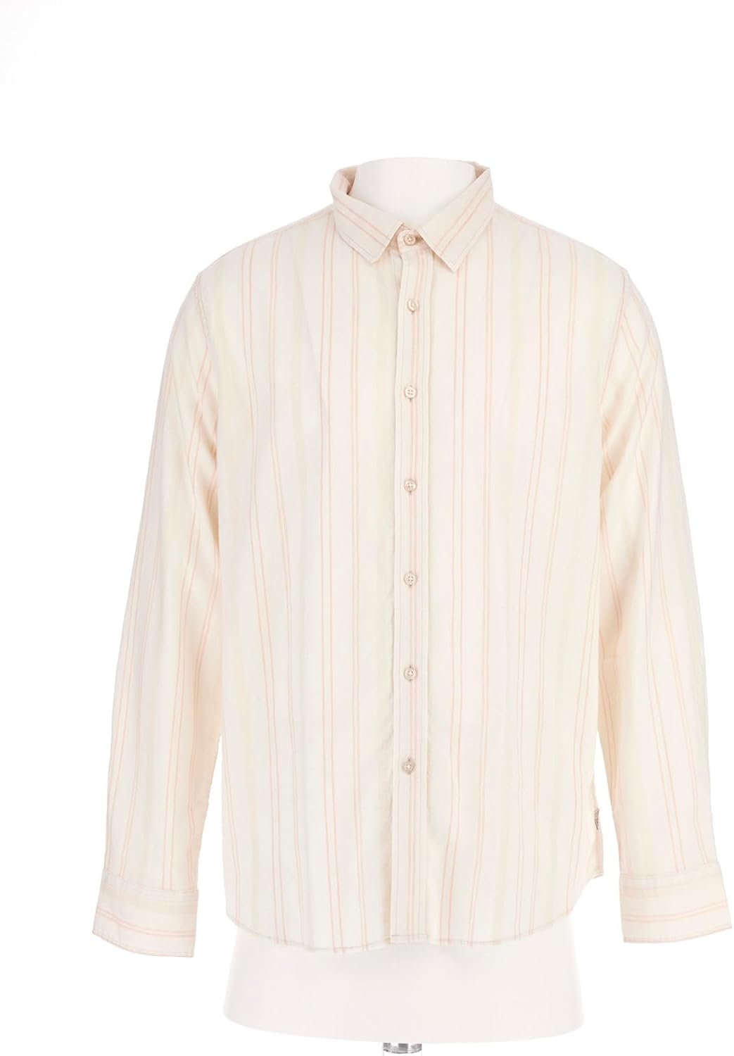 

GUESS Мужская рубашка с длинным рукавом Harkin в полоску, Primer Pink Multi