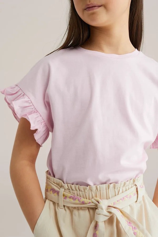 Простая футболка We Fashion, Light Pink — фото 3