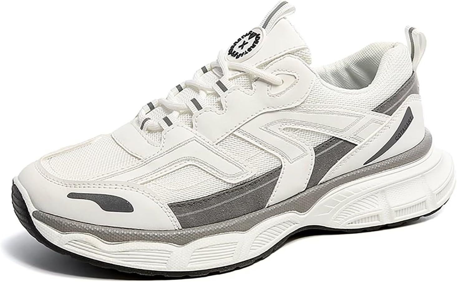 

Мужские кроссовки TERBOFIN для бега, тенниса и прогулок, удобные спортивные кроссовки для тренировок в зале, дышащие спортивные обувь, белый/серый