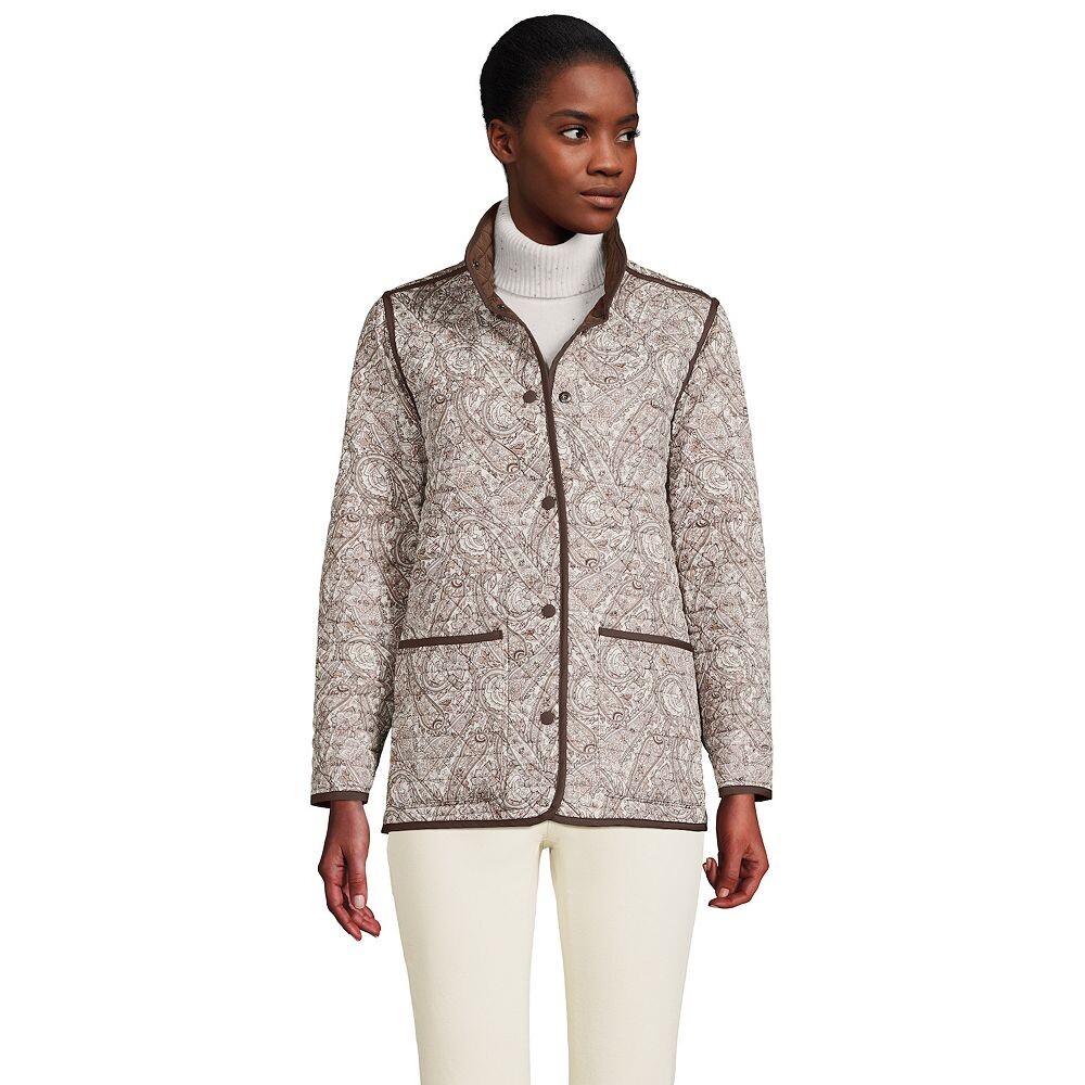 

Женская утепленная двусторонняя куртка Lands End Lands' End, цвет Allspice Paisley