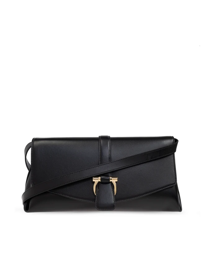

Кожаная сумка через плечо Salvatore Ferragamo, черный