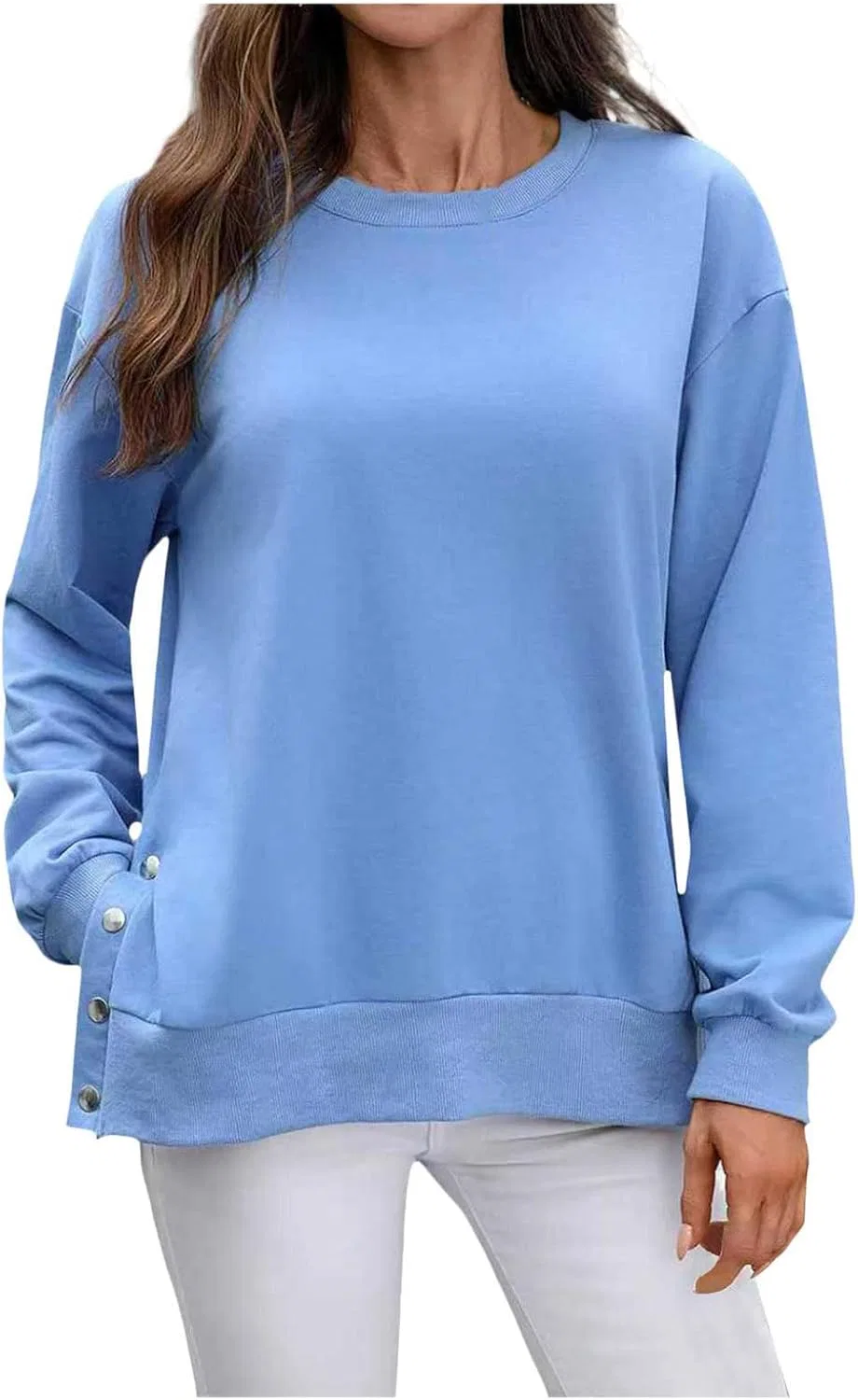 Блуза, длинный рукав из коллекции Autumn-Winter 15, светло-голубой