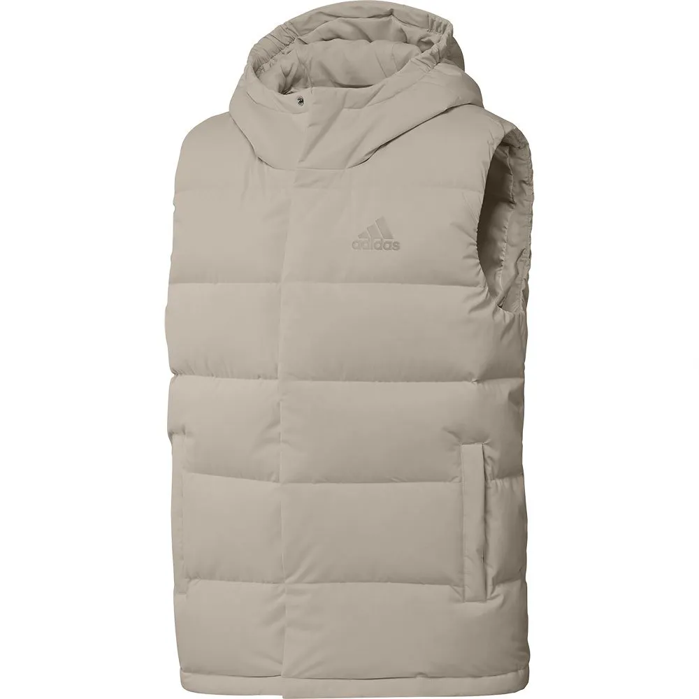 

Жилет adidas Helionic Down, серый/бежевый