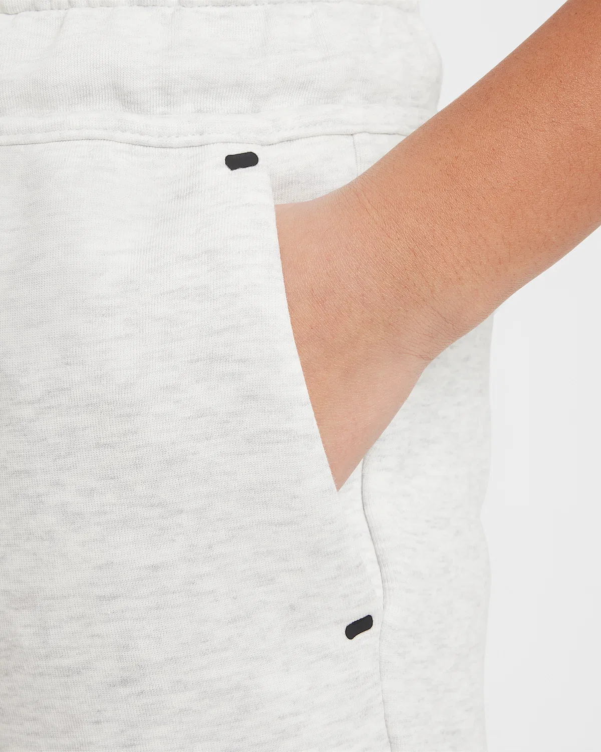 Джоггеры для девочек Nike Sportswear Tech Fleece, Light Grey/Heather/Black/Black — фото 4