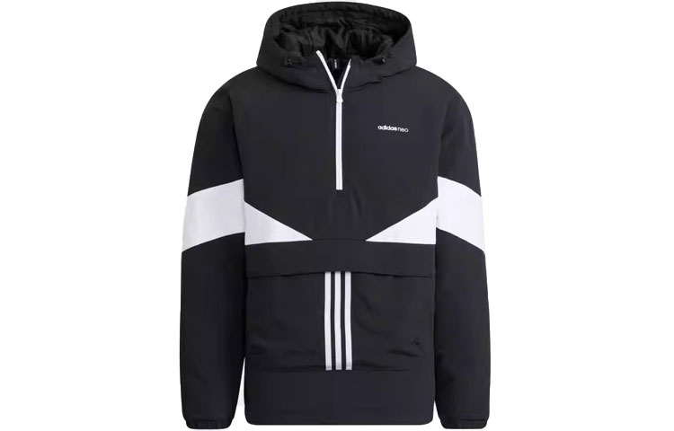 Adidas Neo Куртка мужская черно-белая, Black White — фото 2