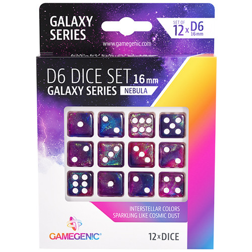 

Аксессуары Gamegenic Galaxy Series 16mm d6 Set: Nebula (12)