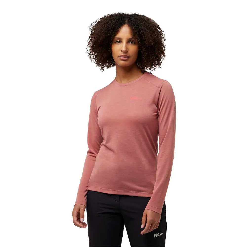 

Футболка Jack Wolfskin Vonnan long sleeve, розовый