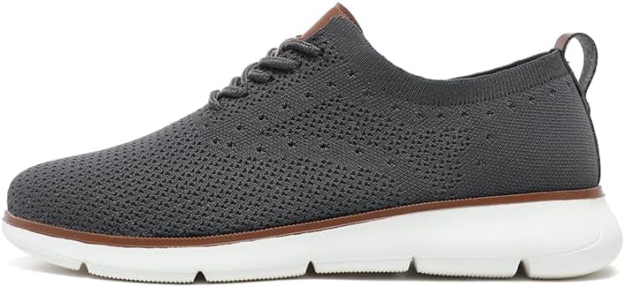 Мужские дышащие кроссовки Knitflex из сетки Оксфорд Swzec, серый — фото 2