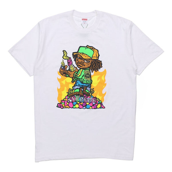 

Футболка ss19 molotov kids tee white little boy short sleeve Supreme, белый