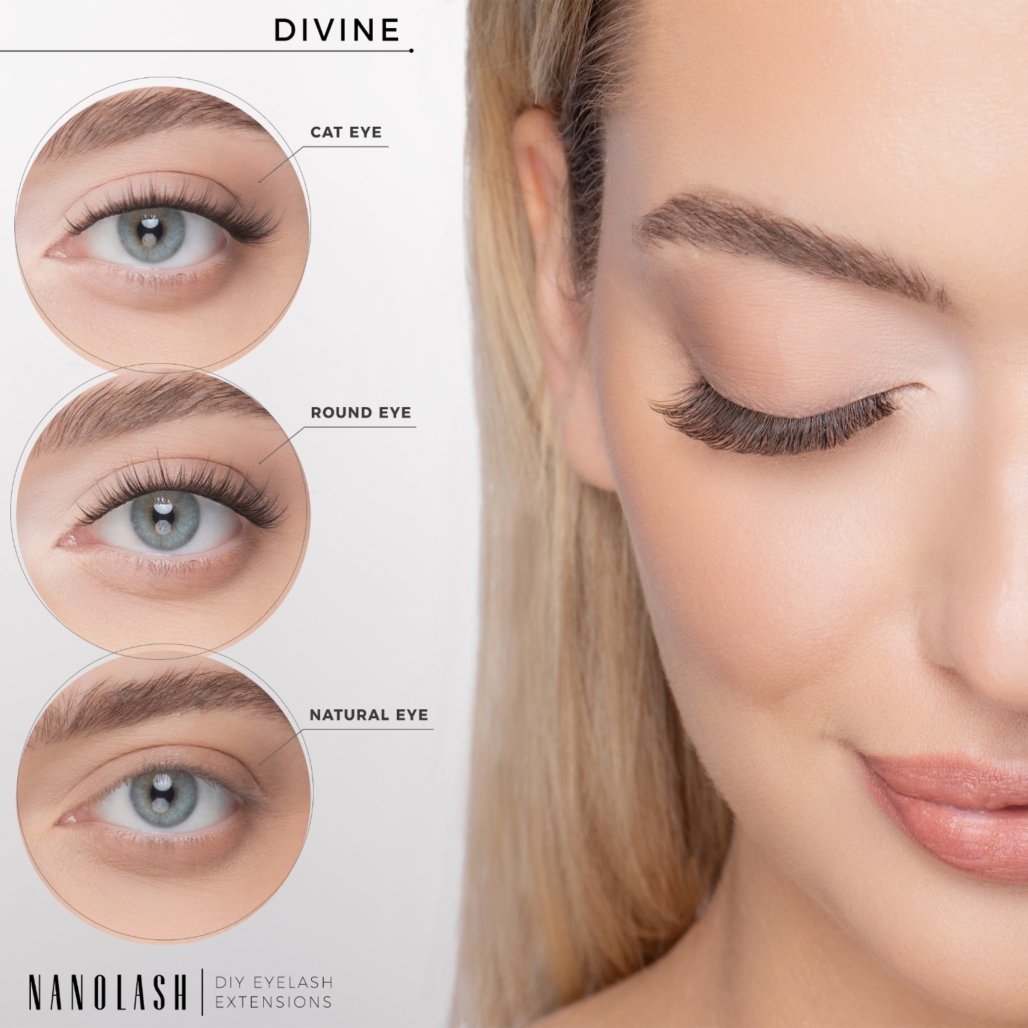 Искусственные ресницы set zur cluster wimpern zur diy wimpernverlängerung zu hause Nanolash, количество 1 шт. — фото 4