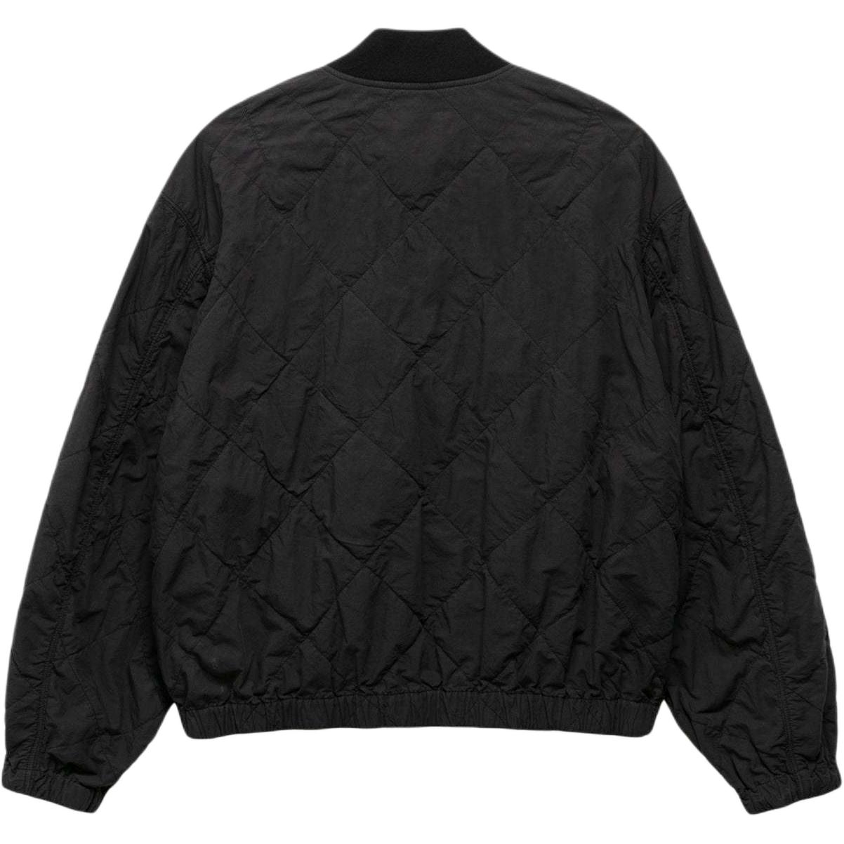 Легкая хлопковая курка-бомбер Stussy, черный — фото 4