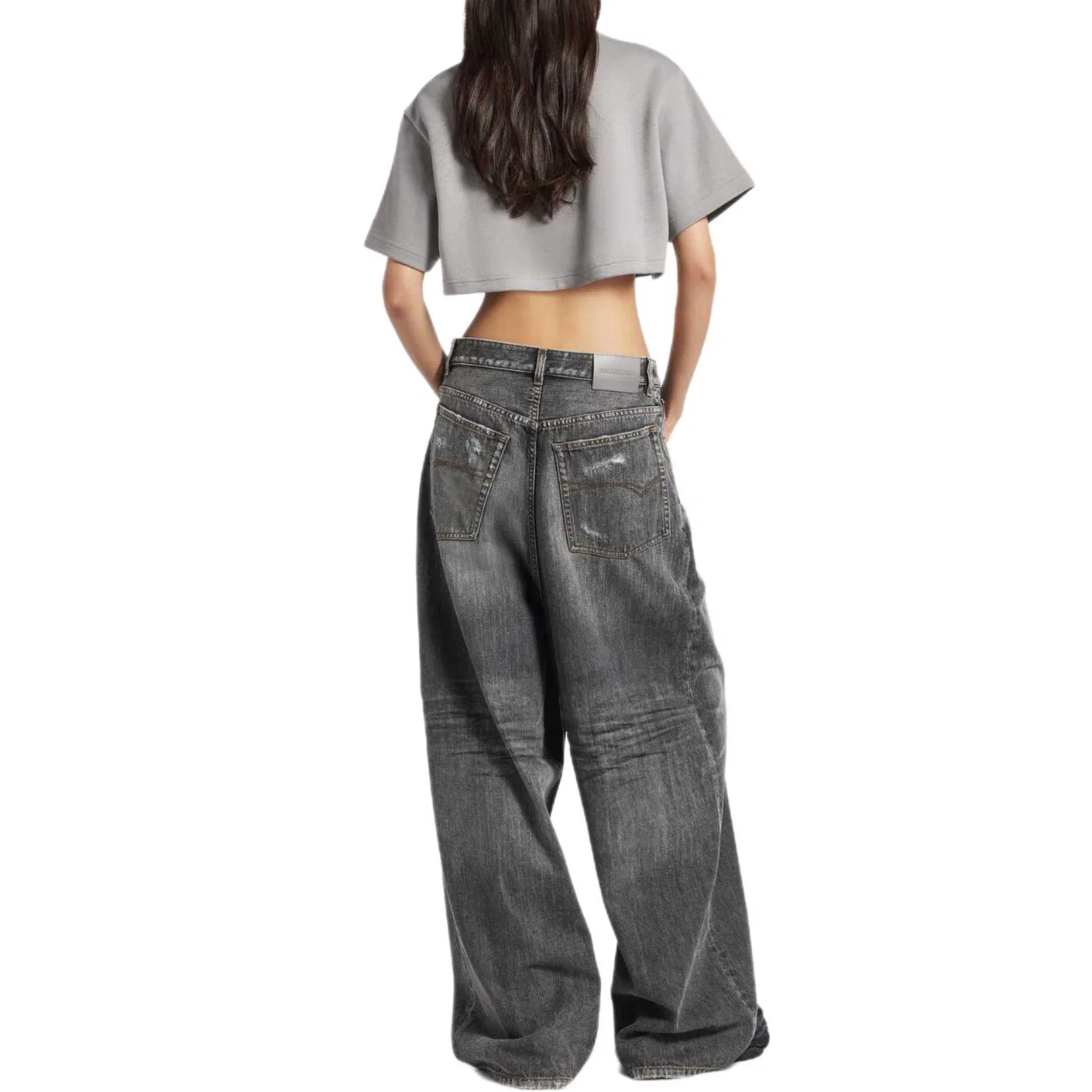 Джинсы Loose Fit SS26 Unisex Balenciaga, Dark Gray — фото 4