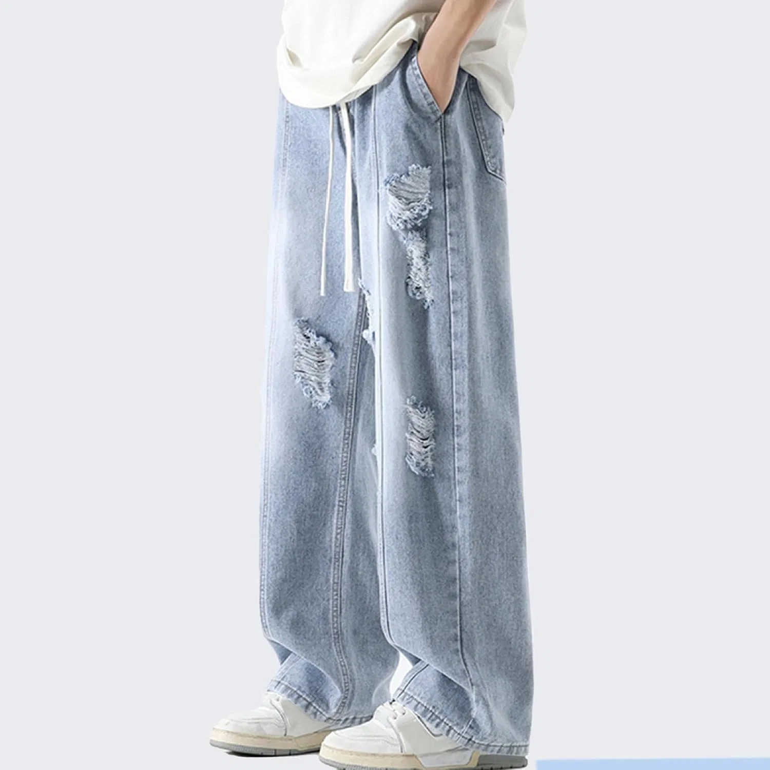 Джинсы свободные Y2K, Vintage, Light Blue — фото 2