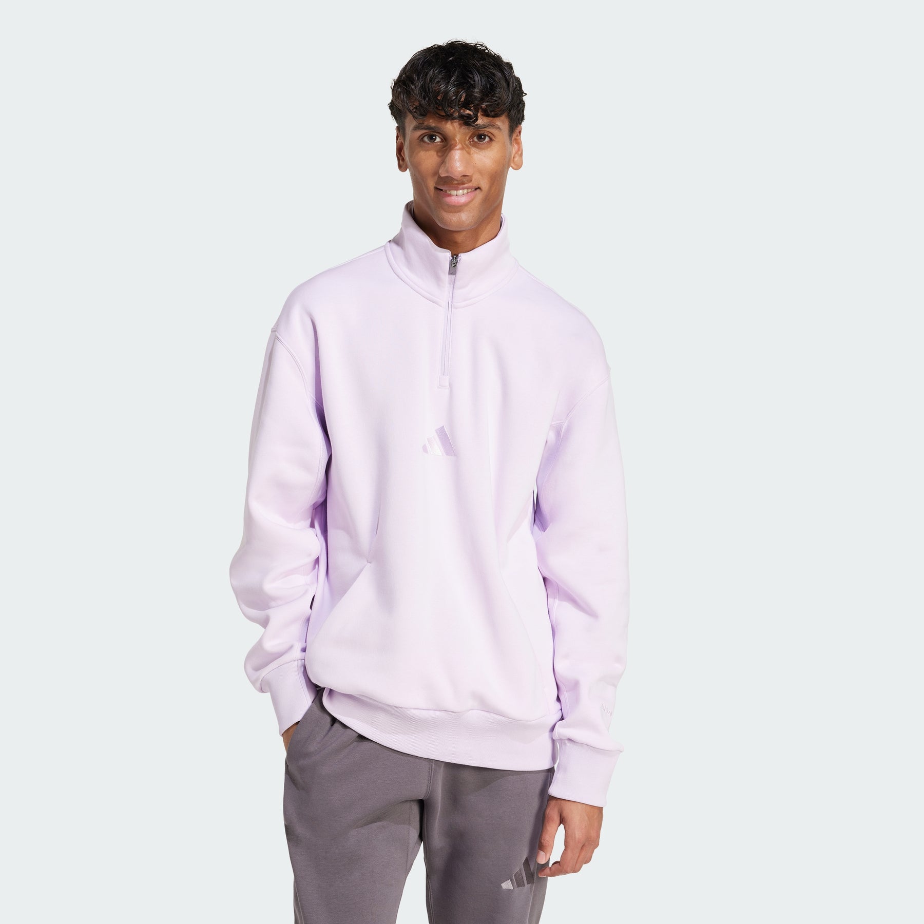 

Толстовка All szn из флиса с застежкой-молнией 1/4 Adidas, ice lavender