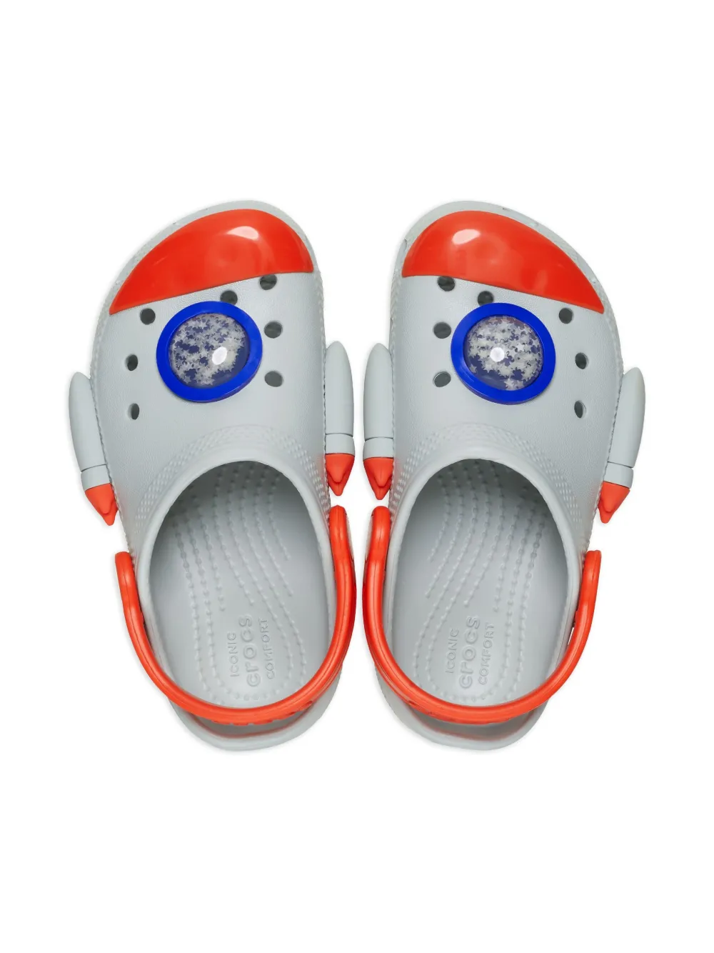 Клоги Rocketship Crocs Kids, серый — фото 3