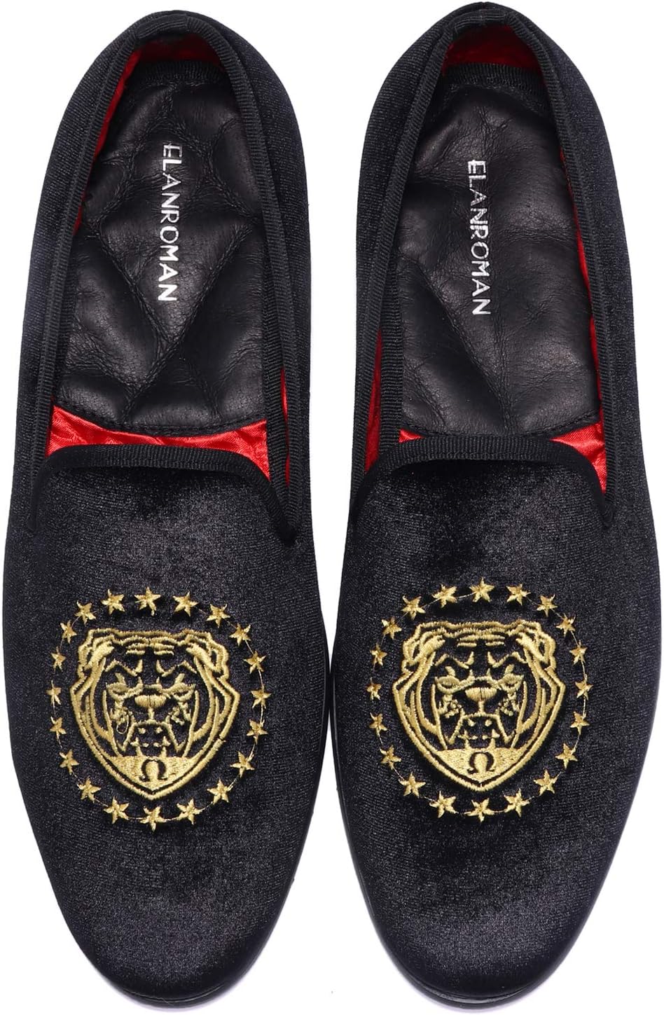 

Мужские лоферы ELANROMAN, бархатные модные туфли, вышивка, версии 1.0 и 2.0, туфли для вечеринок, свадеб и выпускных, черный