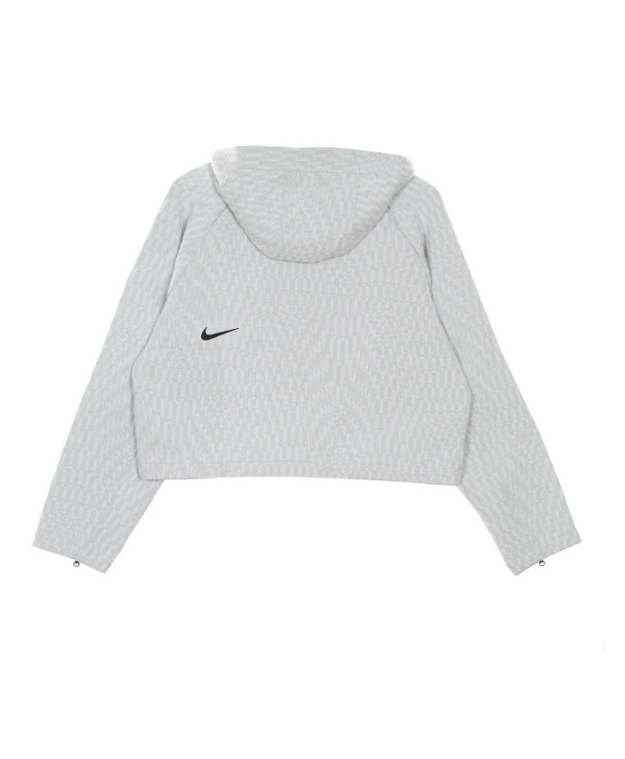 Легкая толстовка с капюшоном и геометрическим узором. Nike, серый — фото 2