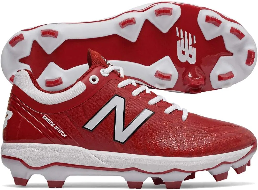 Мужские бейсбольные кроссовки New Balance 4040v5 с формованной подошвой, Maroon, White