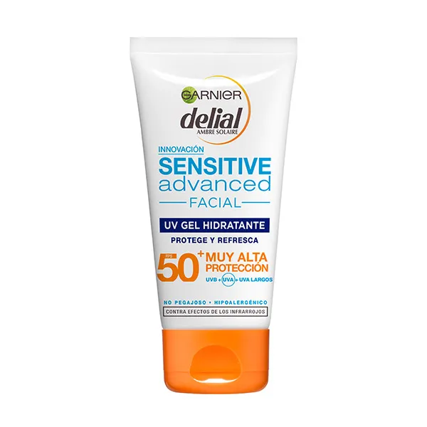 

Увлажняющий, нелипкий и гипоаллергенный солнцезащитный крем Sensitive Advanced Facial Spf 50+ Delial, 50 ml