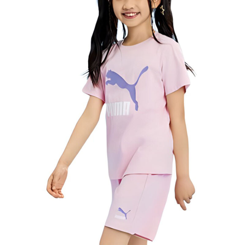 Детская повседневная спортивная одежда Puma, цвет Set (Dream Pink) — фото 2