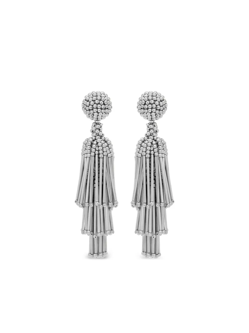 

Серьги с бисером Oscar de la Renta, серебяный