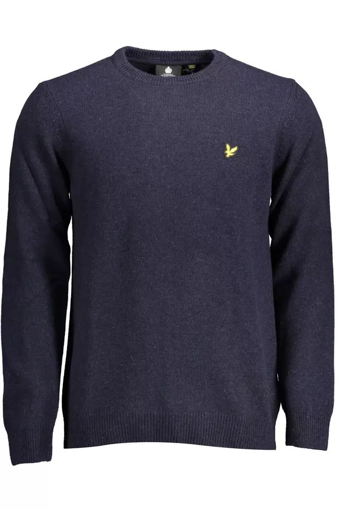 

Классический мужской свитер из смесовой шерсти Lyle & Scott, синий