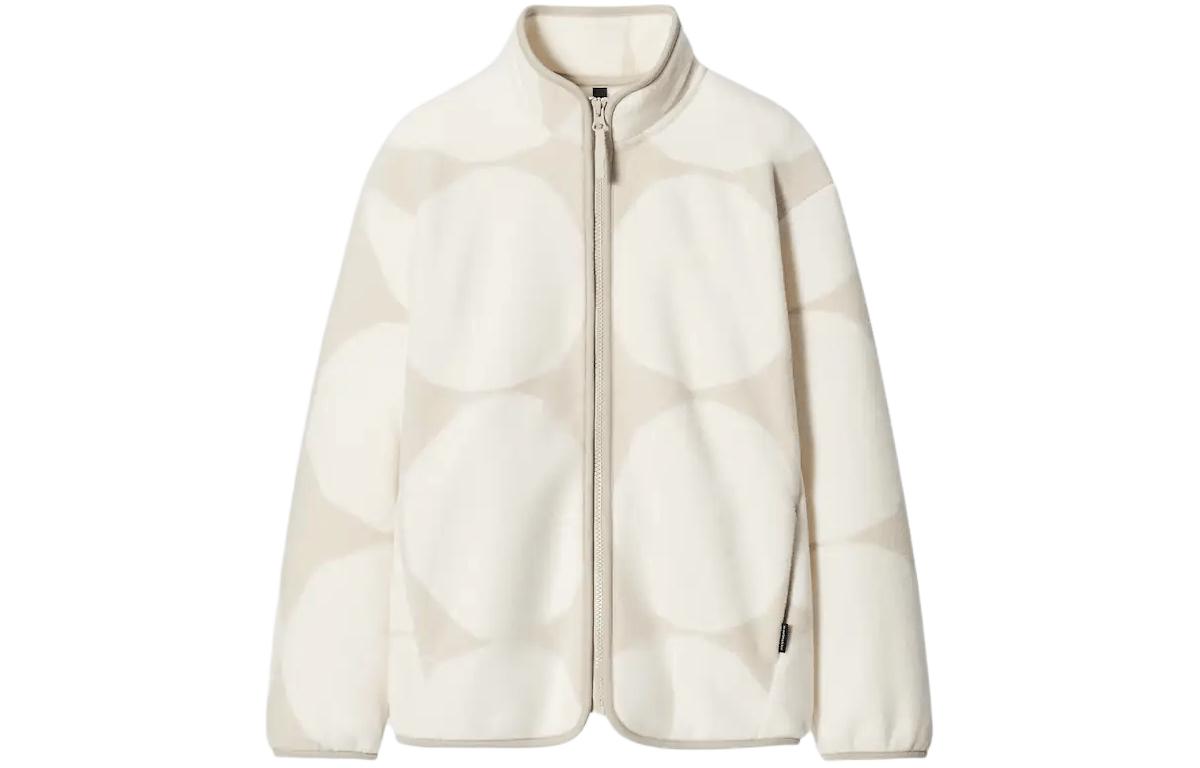 UNIQLO Маримекко SS24 Пальто бархатное женское светло-серое, Light Gray — фото 3