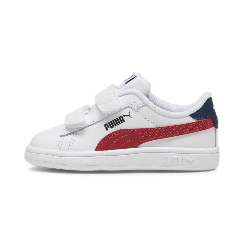 Кроссовки Smash 3.0 Leather V Kids PUMA White Club Red Navy Blue — фото 3