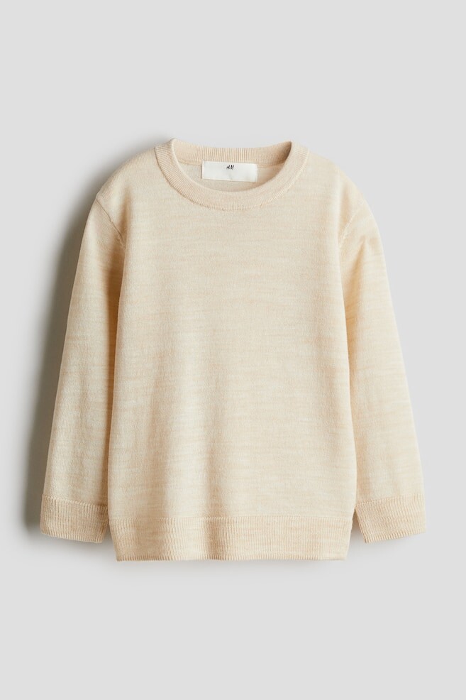 

Вязаный шерстяной свитер H&M, бежевый