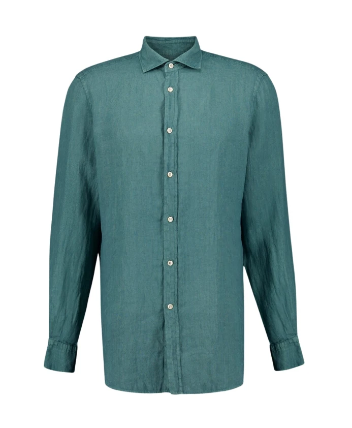 

Бирюзовая льняная рубашка Boglioli, зеленый