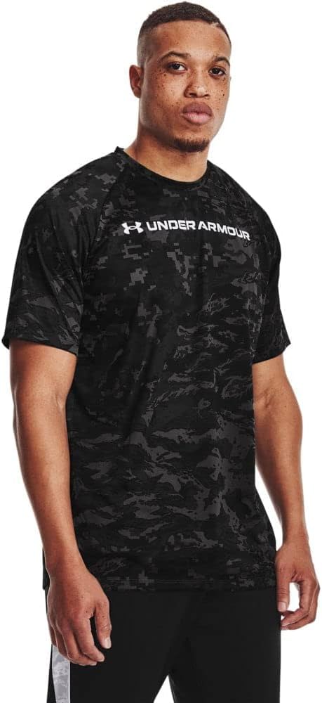 

Футболка Under Armour ABC Camo, быстросохнущая технологичная ткань, Pitch Gray 012, Бежевый, Футболка Under Armour ABC Camo, быстросохнущая технологичная ткань, Pitch Gray 012