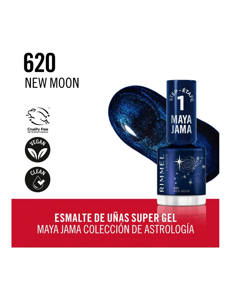 Лак для ногтей Rim Maya Jama Nail Gel London Rimmel, 620 New Moon — фото 4