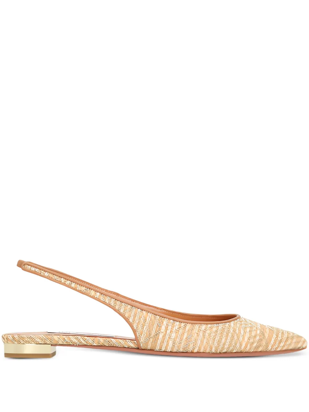 Балетки Purist с ремешком на пятке Aquazzura, нейтральный