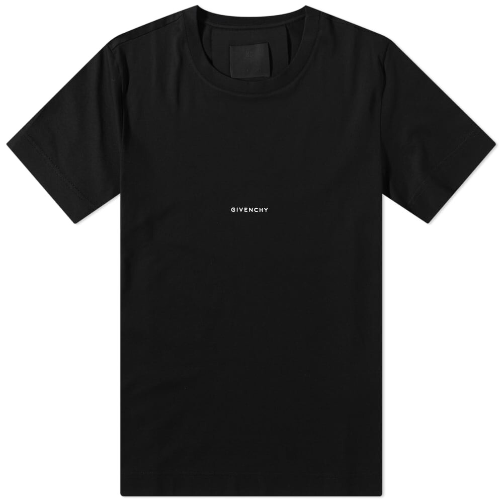 

Футболка с мелким текстовым логотипом Givenchy, черный
