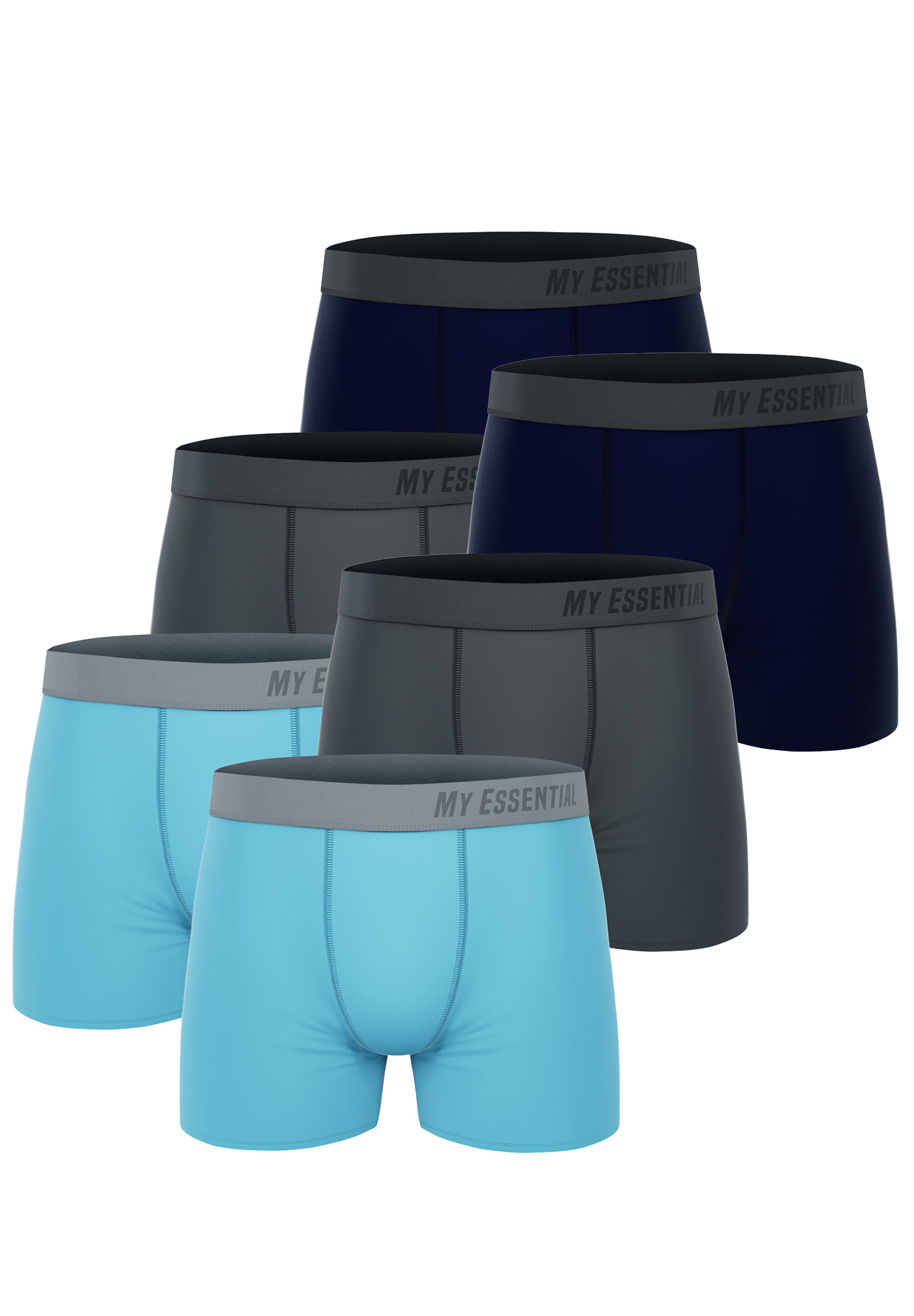 

Боксеры Unbekannt Boxershorts My Essential 6 Pack Boxers Cotton Bio, синий