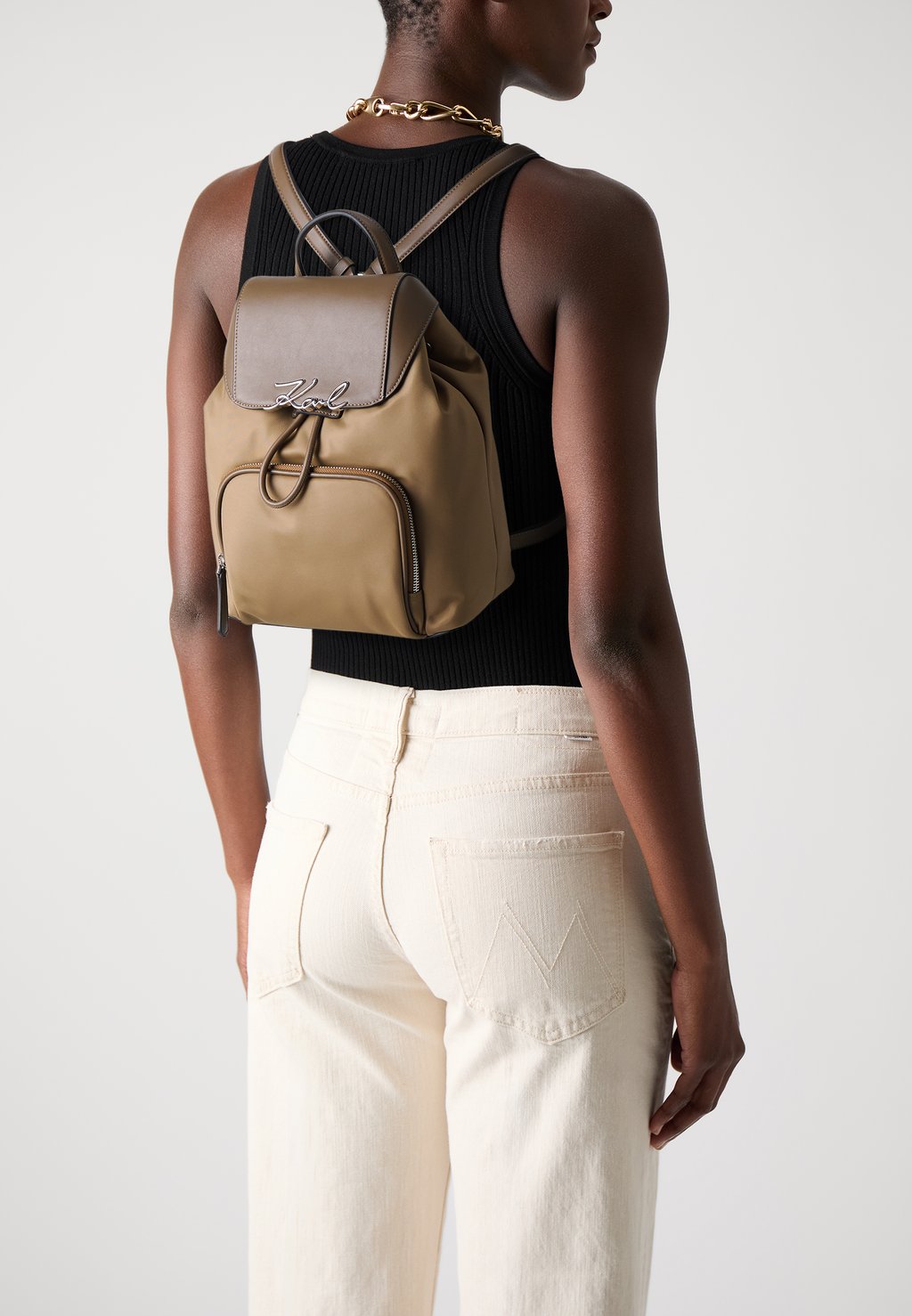 

Рюкзак SIGNATURE BACKPACK KARL LAGERFELD, серо-коричневый