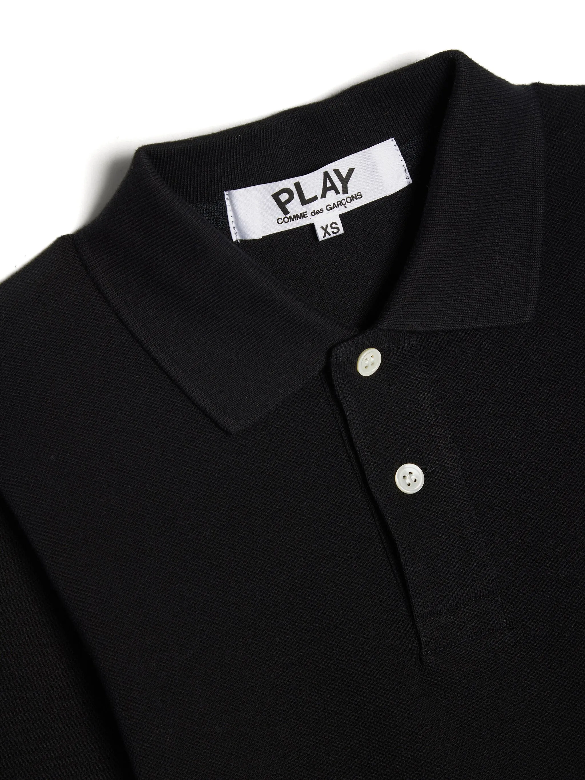 Рубашка поло с аппликацией логотипа Comme Des Garçons Play, черный — фото 3