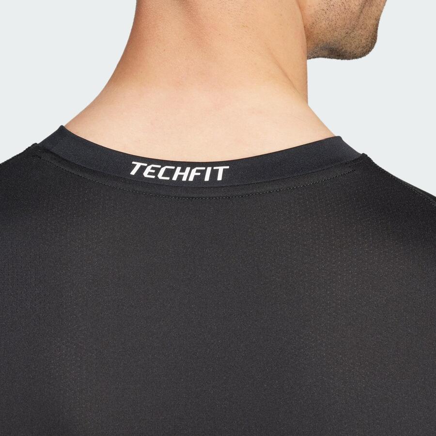 ADIDAS Тренировочный компрессионный компрессионный свитер с длинным рукавом TECHFIT — фото 4