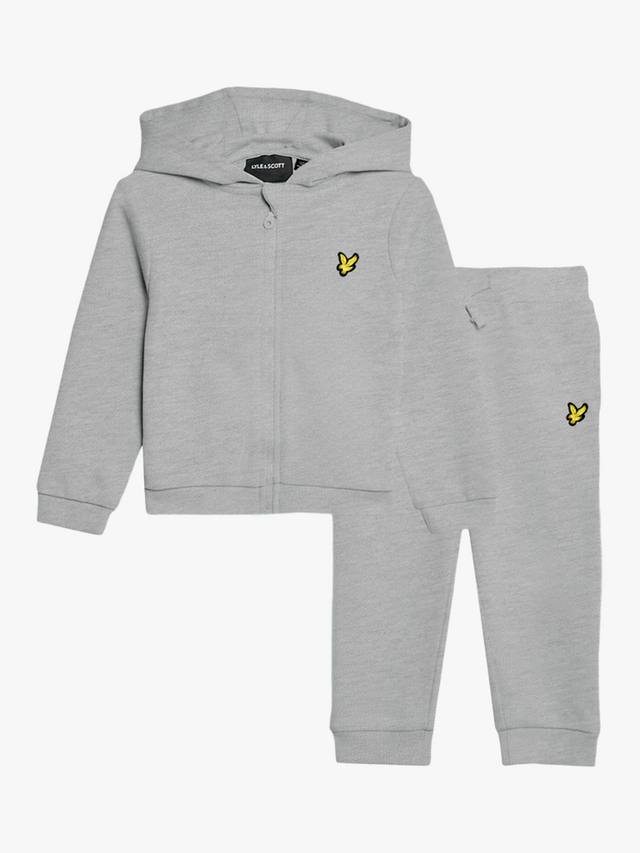 

Детская толстовка на молнии и комплект для бега трусцой Lyle & Scott, цвет Light Grey Marl