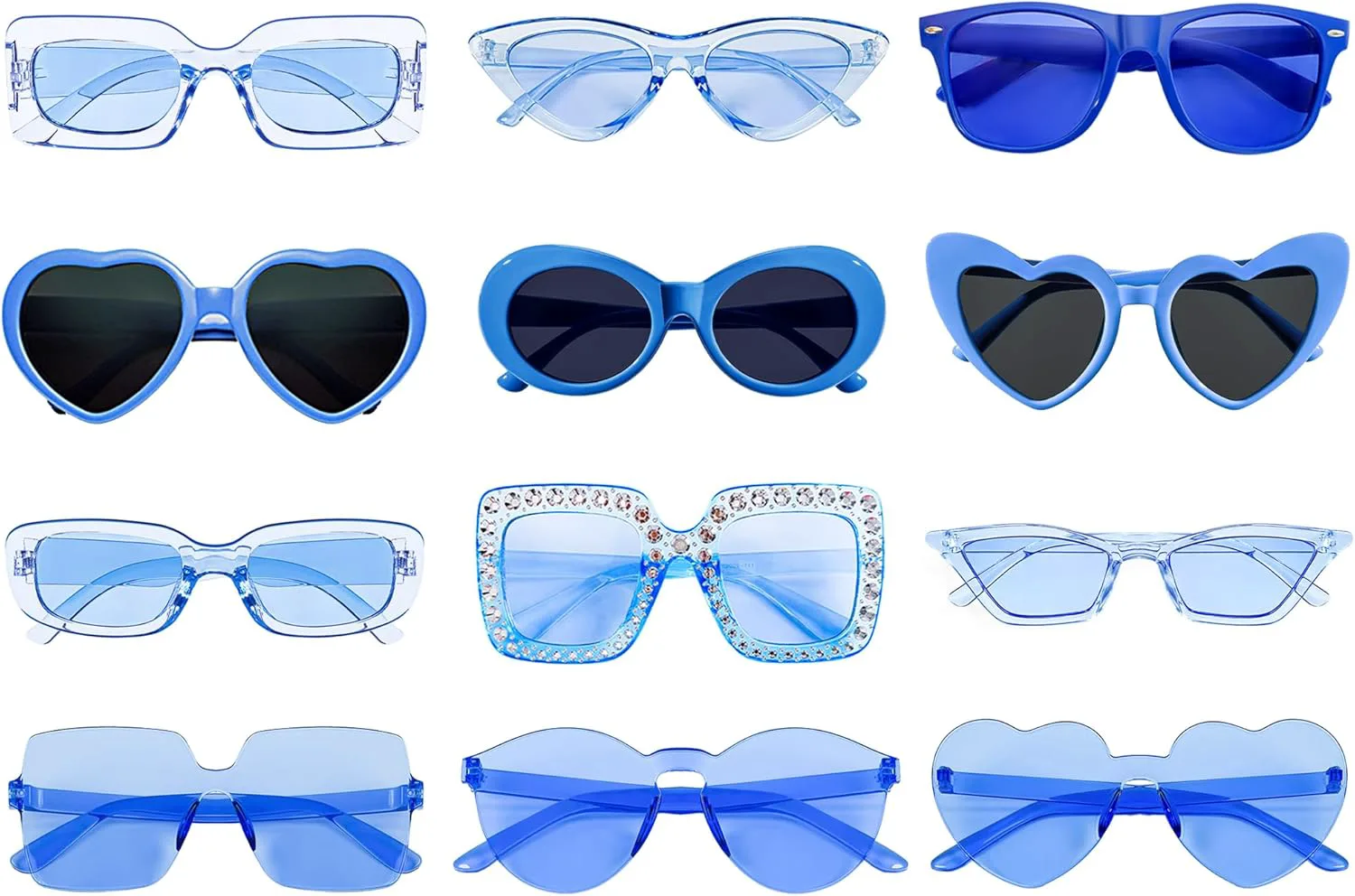 

Солнцезащитные очки Matcheck 12 разных стилей и цветов, классические ретро-очки для вечеринок, аксессуары для костюмов, оптом, унисекс, для взрослых, Blue