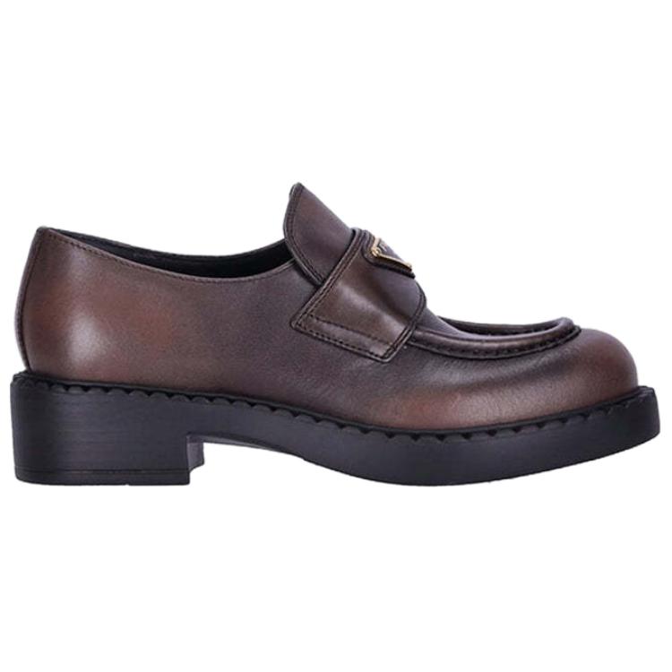 Женские лоферы коричневые PRADA