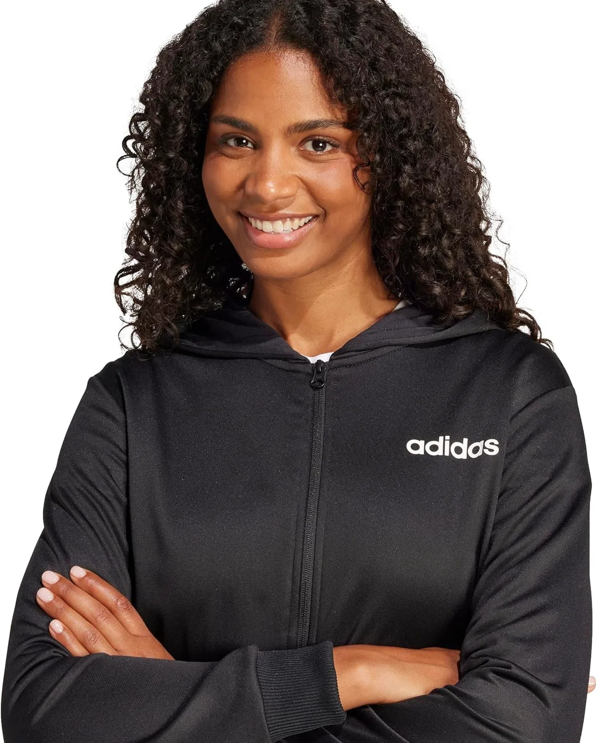 Спортивный костюм adidas, женский, черный — фото 4