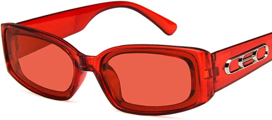 

Солнцезащитные очки Shiratori унисекс, модные, ярко-черные, серые, для отдыха и путешествий, прямоугольные, неполяризованные, с защитой от УФ-излучения UV400, Red