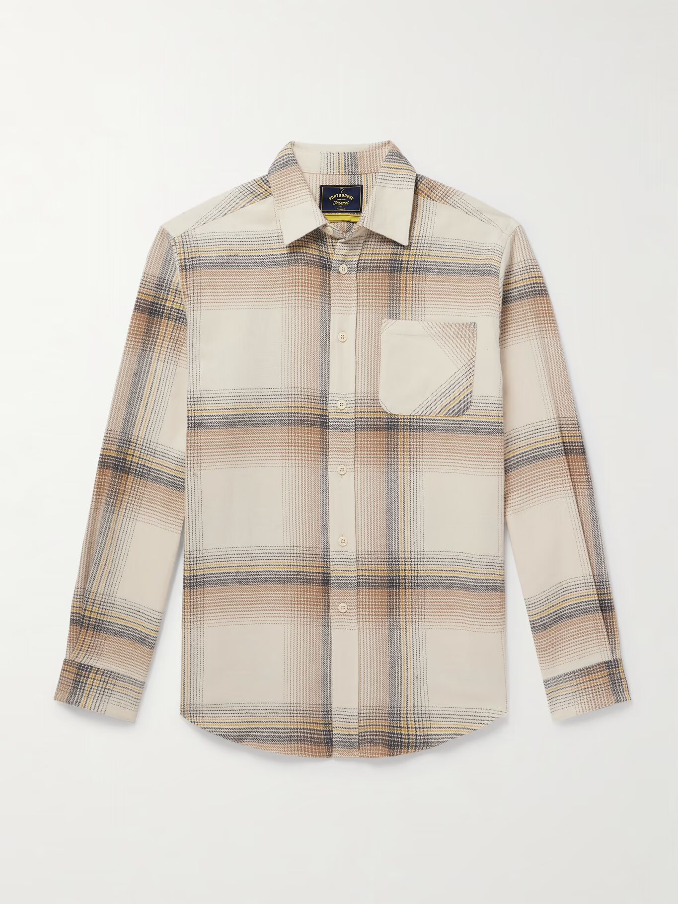 

Рубашка Nogal из хлопчатобумажной фланели в клетку PORTUGUESE FLANNEL, бежевый