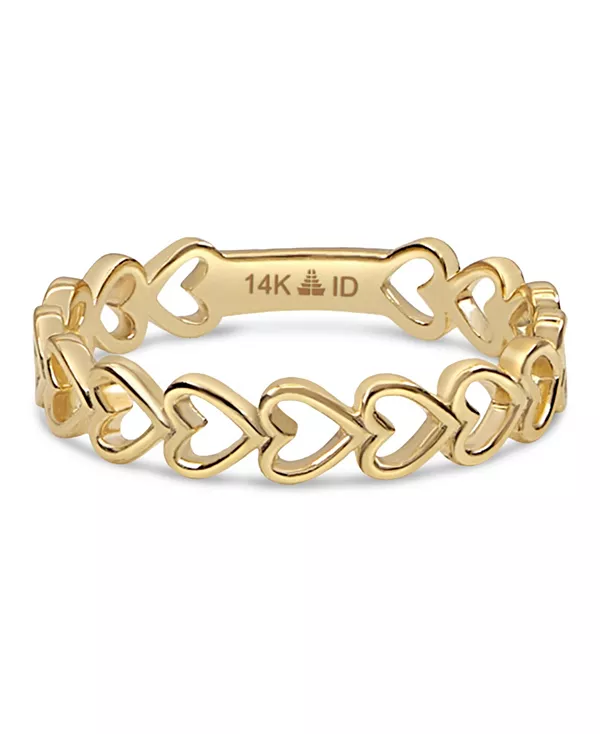 

Милое кольцо в форме сердца из 14-каратного золота, размер 6, примерно 1,6 грамма. Devata, gold