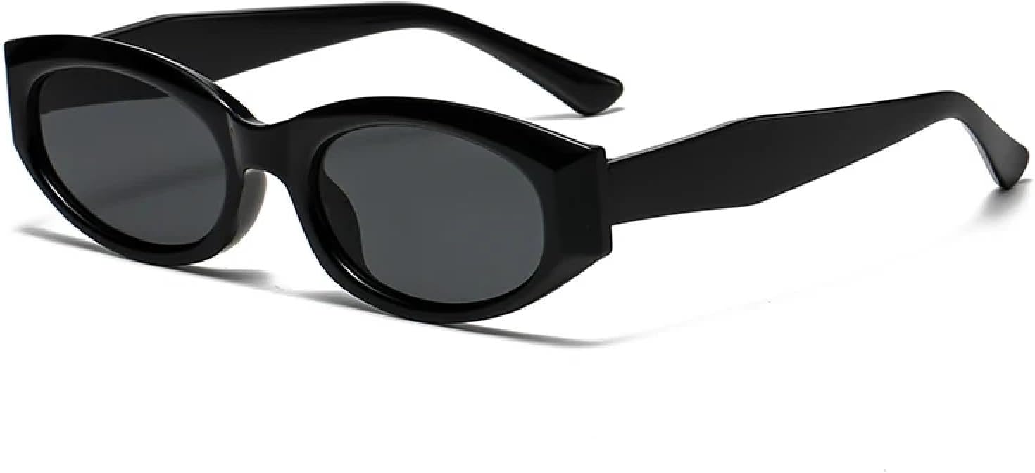 

Классические маленькие овальные винтажные солнцезащитные очки для женщин в стиле ретро, ​​женские солнцезащитные очки с защитой от УФ-излучения UV400 HHZZYVY, Black Grey