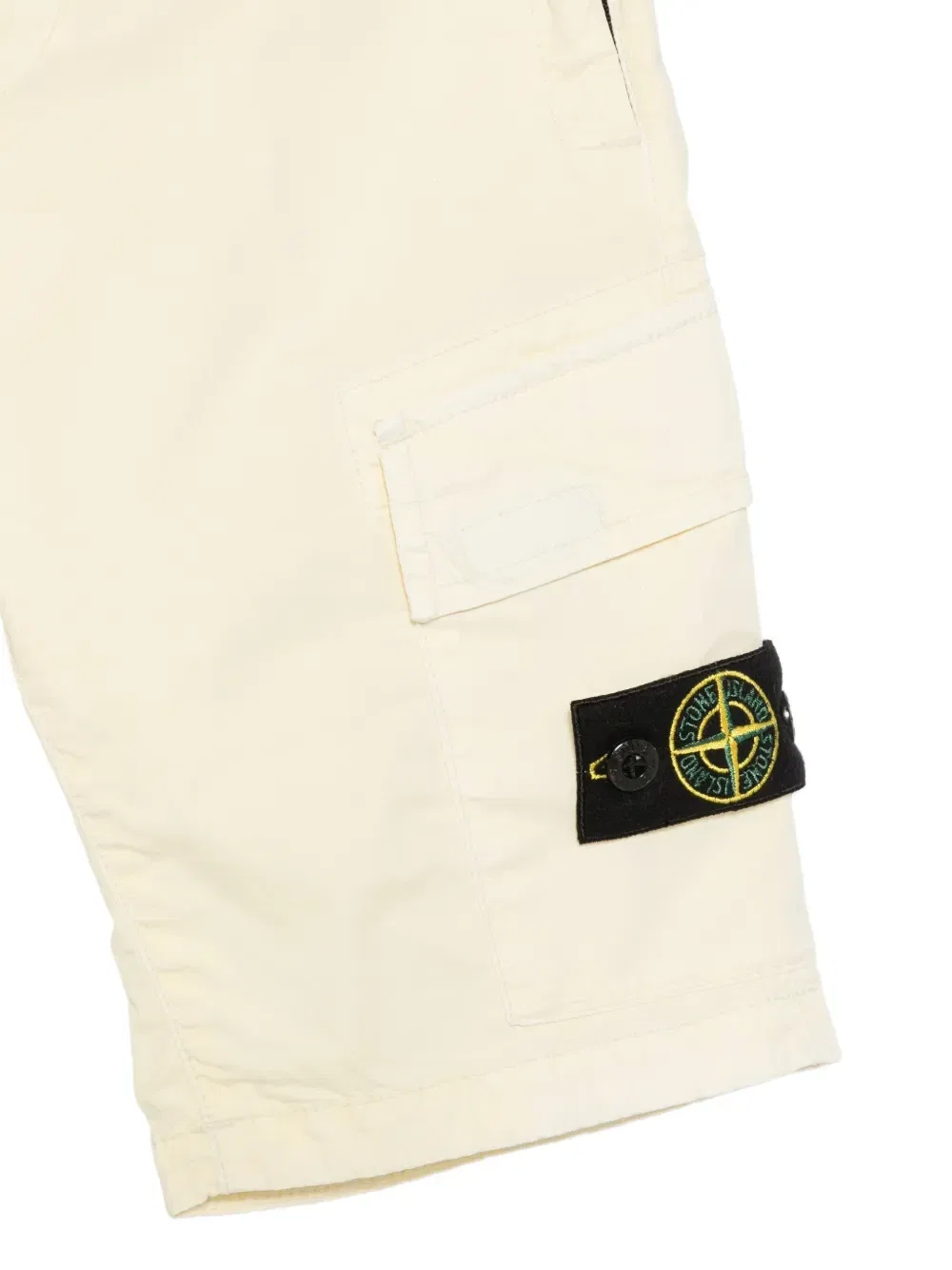 Шорты-карго с логотипом-нашивкой Stone Island Junior, желтый — фото 3