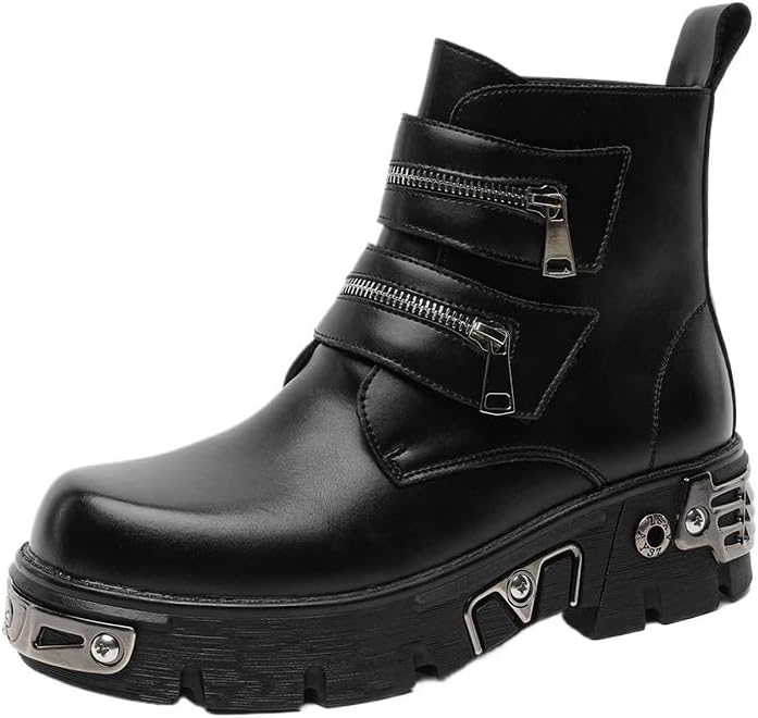 

Мужские ботинки челси, кожаные ботинки в стиле локомотивной милитари, толстая подошва, нескользящая и износостойкая, повседневные, удобные Zestrelax, черный