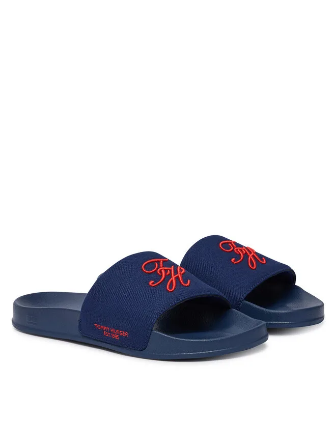 Tommy Hilfiger Мюли Logo Embroidery Canvas FM0FM05858, темно-синий — фото 2